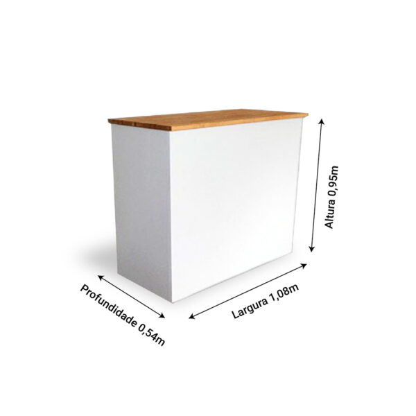 Balcão de Atendimento Tampo Amadeirado - Imagem 2